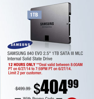 SAMSUNG 840 EVO 2.5" 1TB SATA III MLC Internal Solid State Drive