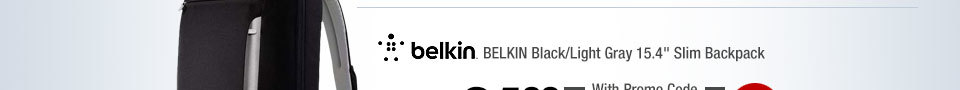 BELKIN Black/Light Gray 15.4" Slim Backpack