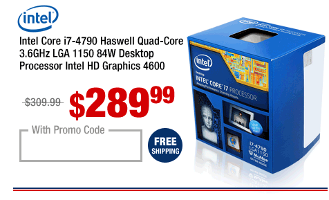 Intel Core i7-4790 Haswell Quad-Core 3.6GHz LGA 1150 84W Desktop Processor Intel HD Graphics 4600