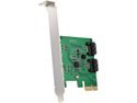 SYBA 2-port SATAIII, PCI-E, x1, Revision 2.0, (Full & Low Profile); ASMedia Chipset, RAID