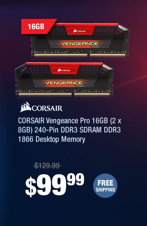 CORSAIR Vengeance Pro 16GB (2 x 8GB) 240-Pin DDR3 SDRAM DDR3 1866 Desktop Memory