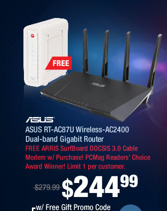 ASUS RT-AC87U Wireless-AC2400 Dual-band Gigabit Router