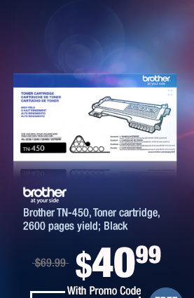 Brother TN-450, Toner cartridge, 2600 pages yield; Black