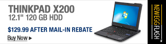 Newegg Flash  ThinkPad X200 12.1" 120 GB HDD