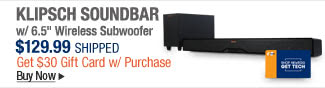 Newegg Flash - Klipsch Soundbar w/ 6.5" Wireless Subwoofer