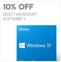 10% OFF SELECT MICROSOFT SOFTWARE*