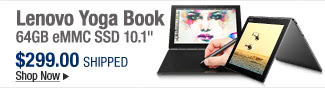 Newegg Flash â€“ Lenovo Yoga Book 64GB eMMC SSD 10.1 inch