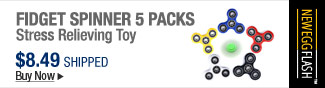 Newegg Flash â Fidget Spinner 5 Packs Stress Relieving Toy