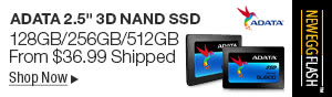 Newegg Flash - Adata 2.5" 3D NAND SSD 128GB/256GB/512GB