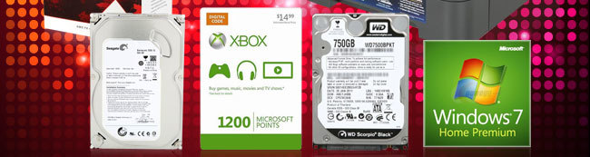 HDD, XBOX card, Win7