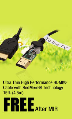 Ultra Thin High Performance HDMI® Cable with RedMere® Technology 15ft. (4.5m) 