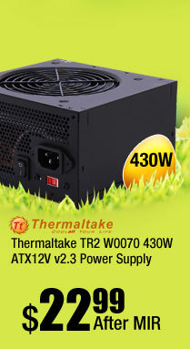 Thermaltake TR2 W0070 430W ATX12V v2.3 Power Supply 