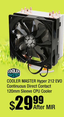 COOLER MASTER Hyper 212 EVO Continuous Direct Contact 120mm Sleeve CPU Cooler