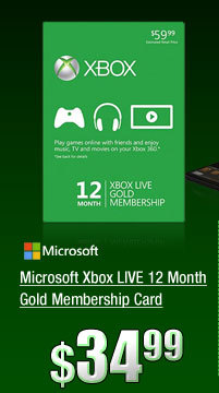 Microsoft Xbox LIVE 12 Month Gold Membership Card