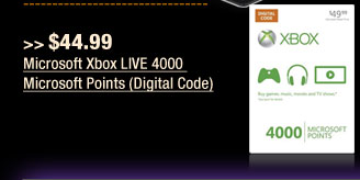 Microsoft Xbox LIVE 4000 Microsoft Points (Digital Code) 