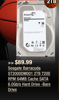 Seagate Barracuda ST2000DM001 2TB 7200 RPM 64MB Cache SATA 6.0Gb/s Hard Drive -Bare Drive