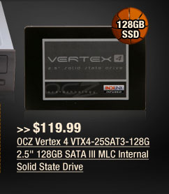 OCZ Vertex 4 VTX4-25SAT3-128G 2.5 inch 128GB SATA III MLC Internal Solid State Drive