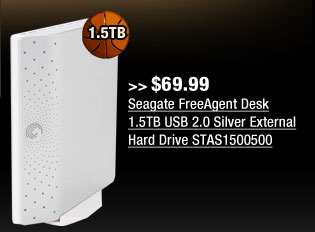 Seagate FreeAgent Desk 1.5TB USB 2.0 Silver External Hard Drive STAS1500500