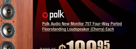 Polk Audio New Monitor 75T Four-Way Ported Floorstanding Loudspeaker (Cherry) Each