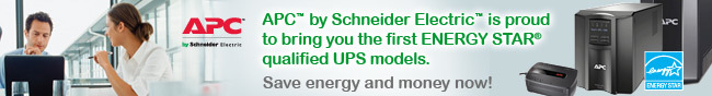 APC by Schneider Electric is proud to bring you the first ENERGY STAR qualified UPS models. Save energy and money now!
