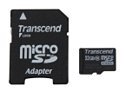 Transcend 32GB Micro SDHC Flash Card with Adapter Model TS32GUSDHC10