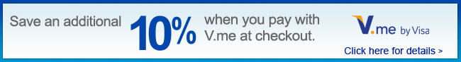 Save an additional 10% When you pay with V.me at checkout