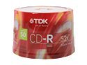 TDK 700MB 52X CD-R 50 Packs Spindle Disc Model 47896 