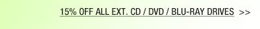 15% OFF ALL EXT. CD / DVD / BLU-RAY DRIVES