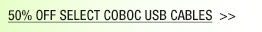 50% OFF SELECT COBOC USB CABLES