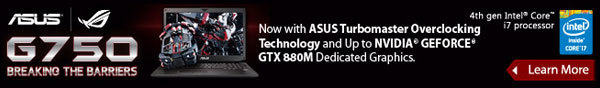 Now With Asus Turbomaster Overclocking Technology And Up To Nvidia Geforce GTX 880M Dedicated Graphics.