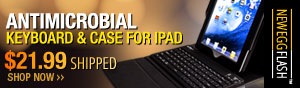 Newegg Flash - Antimicrobial Keyboard & Case For iPad.