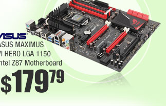 ASUS MAXIMUS VI HERO LGA 1150 Intel Z87 HDMI SATA 6Gb/s USB 3.0 ATX Intel Motherboard