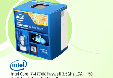 Intel Core i7-4770K Haswell 3.5GHz LGA 1150 84W Quad-Core Desktop Processor