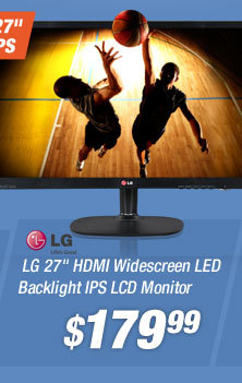 LG 27" HDMI Widescreen LED Backlight IPS LCD Monitor