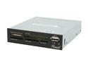 Rosewill 74-in-1 Internal Card Reader with USB 2.0 Ports & Extra Silver Face Plate - Fits 3.5" Drive Bay