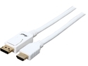 Rosewill RCDC-14010 - 6-Foot White DisplayPort to HDMI 28AWG Cable - Male to Male