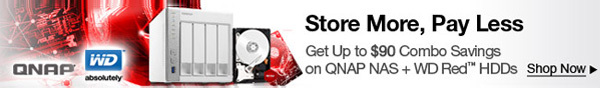 Store More, Pay Less. Get Up to $90 Combo Savings on QNAP NAS + WD Red™ HDDs. Shop NOw