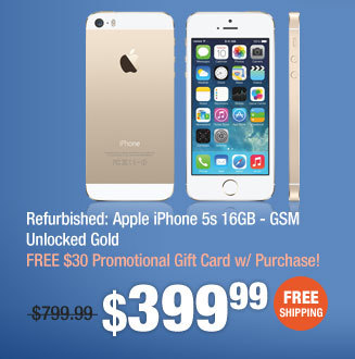 Refurbished: Apple iPhone 5s 16GB - GSM Unlocked Space Gold 