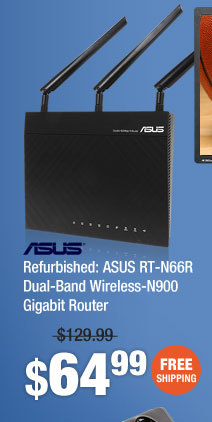 Refurbished: ASUS RT-N66R Dual-Band Wireless-N900 Gigabit Router  