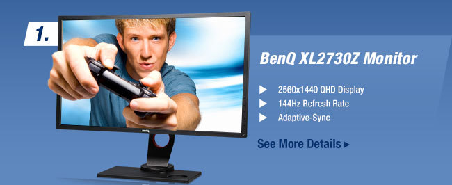 BenQ XL2730Z Monitor (2560x1440 QHD Display, 144Hz Refresh Rate, Adaptive-Sync)