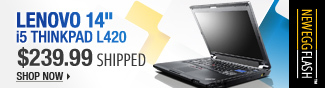 Newegg Flash  Lenovo 14" i5 Thinkpad L420