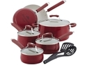Paula Deen 12-pc. Nonstick Savannah Collection Cookware Set, Red