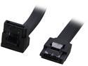 Coboc Model SC-SATA3-18-LL-BK-90 18" 90 Degree to 180 Degree SATA III 6Gb/s Data Cable w/Latch,Black
