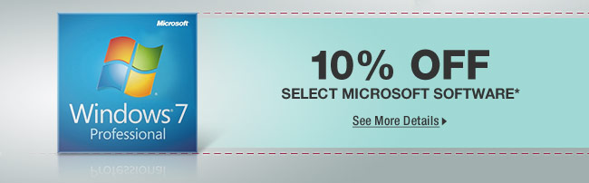 10% OFF SELECT MICROSOFT SOFTWARE*