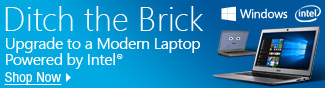 Ditch the Brick. Upgrade to a Modem Laptop Powered by Intel