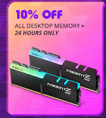 10% OFF ALL DESKTOP MEMORY*