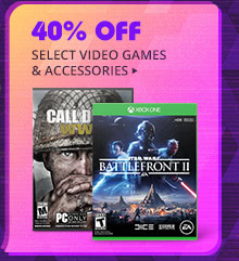 40% OFF SELECT VIDEO GAMES & ACCESSORIES*