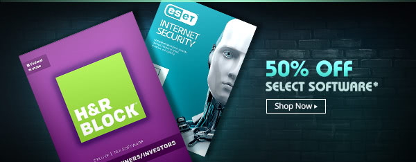 50% OFF SELECT SOFTWARE*