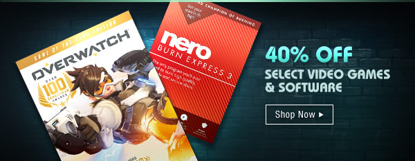 40% OFF Select Video Games & Software