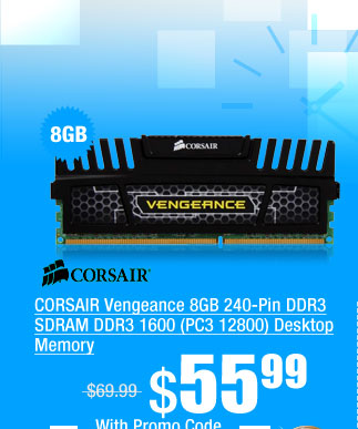 CORSAIR Vengeance 8GB 240-Pin DDR3 SDRAM DDR3 1600 (PC3 12800) Desktop Memory